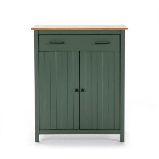 Living room set consisting of a display case and sideboard in green | Miranda