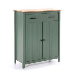 Living room set consisting of a display case and sideboard in green | Miranda