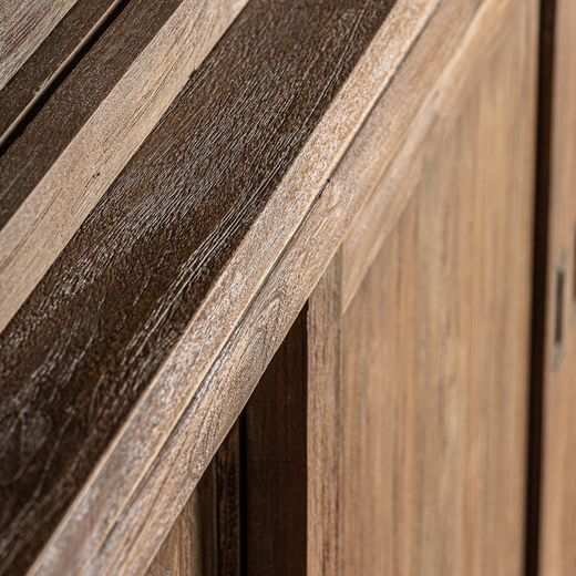 Aparador de madera de teca reciclada en marrón, 240 x 55 x 77 cm | Nysted