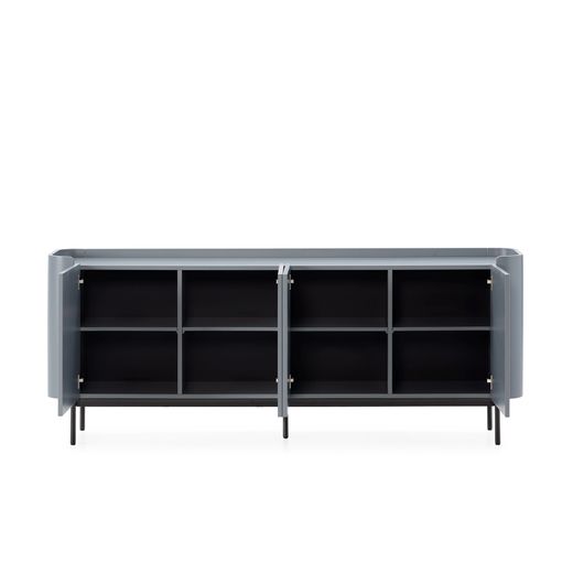 Wooden sideboard in blue, 200 x 40 x 80 cm | Willa