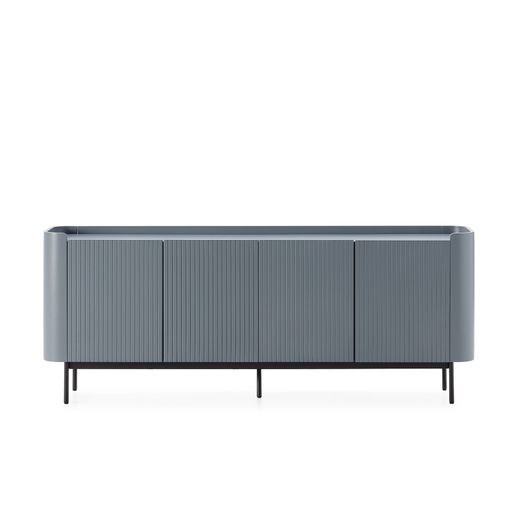 Wooden sideboard in blue, 200 x 40 x 80 cm | Willa