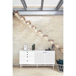 Aparador de madera en blanco, 150 x 47 x 77 cm | Punto