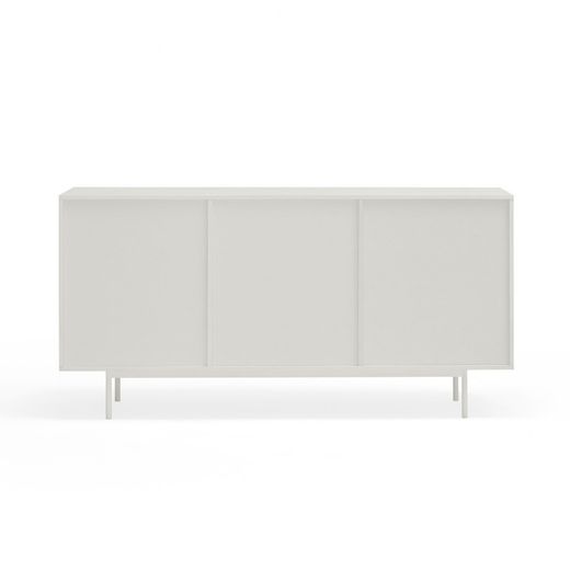 White and light oak wood sideboard, 159.2 x 47 x 79.6 cm | Sierra