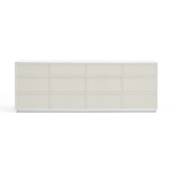 White and cream wooden sideboard, 200 x 46 x 70 cm | Doric