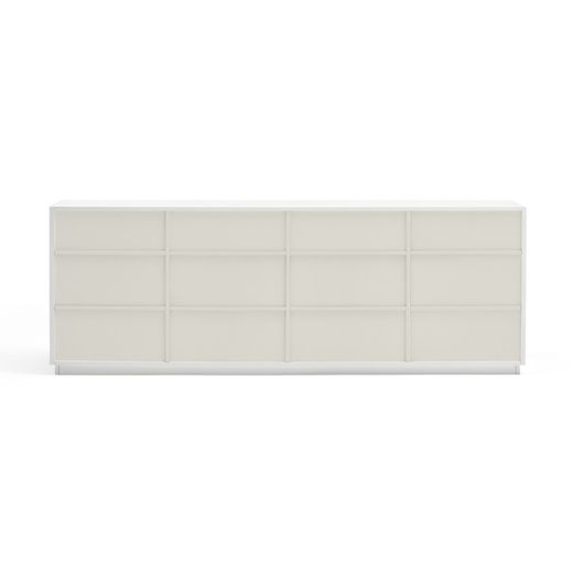 White and cream wooden sideboard, 200 x 46 x 70 cm | Doric