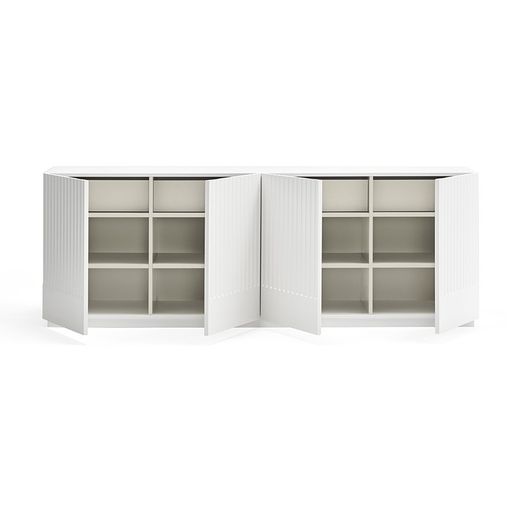 White and cream wooden sideboard, 200 x 46 x 70 cm | Doric