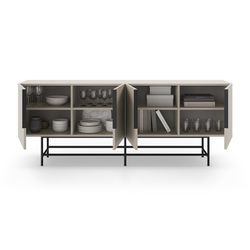 Cream-coloured wooden sideboard, 200 x 40 x 77.9 cm | Eldia