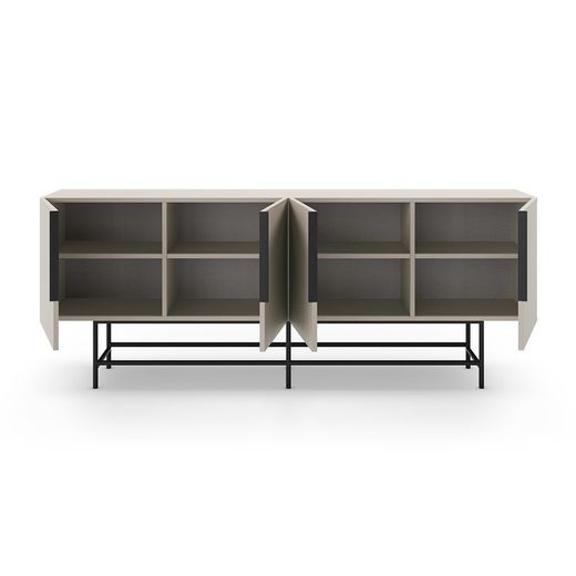Cream-coloured wooden sideboard, 200 x 40 x 77.9 cm | Eldia