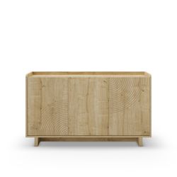 Wooden sideboard in oak color, 140 x 40 x 80 cm | Daira