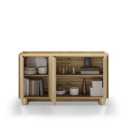Wooden sideboard in oak color, 140 x 40 x 80 cm | Daira