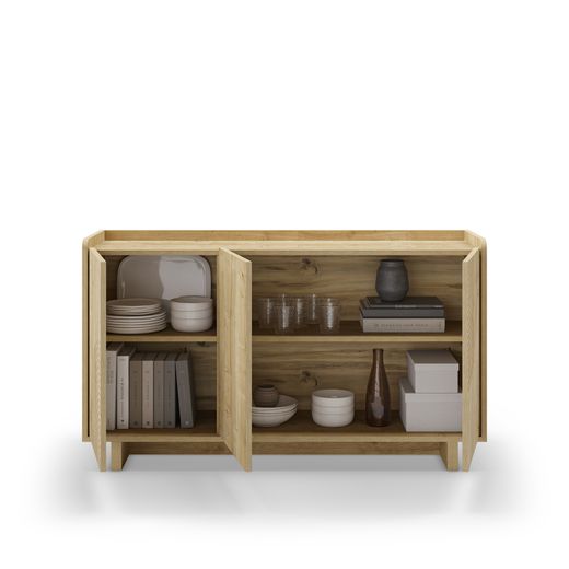 Wooden sideboard in oak color, 140 x 40 x 80 cm | Daira