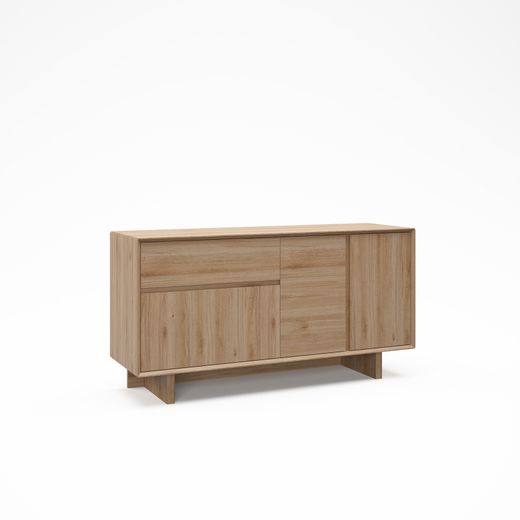 Aparador de madera en color roble, 146 x 45 x 76,5 cm | Carpi