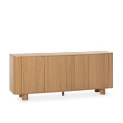 Buffet en bois couleur chêne, 180 x 40 x 75 cm | Padoc
