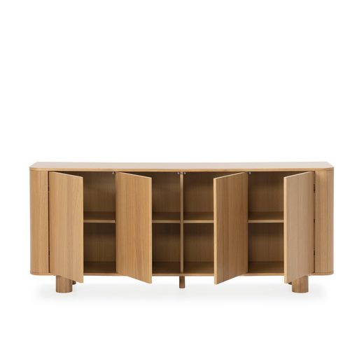 Buffet en bois couleur chêne, 180 x 40 x 75 cm | Padoc