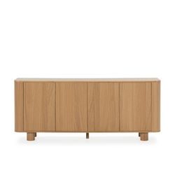 Buffet en bois couleur chêne, 180 x 40 x 75 cm | Padoc