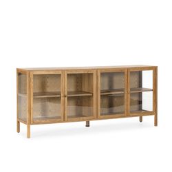 Buffet en bois couleur chêne, 180 x 40 x 80 cm | Ceci