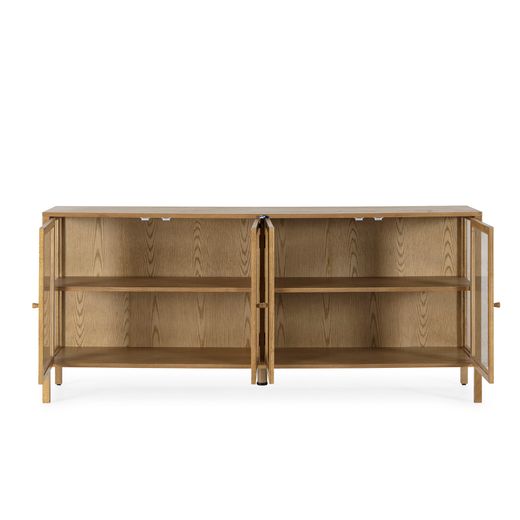 Buffet en bois couleur chêne, 180 x 40 x 80 cm | Ceci