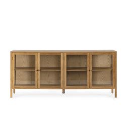 Buffet en bois couleur chêne, 180 x 40 x 80 cm | Ceci