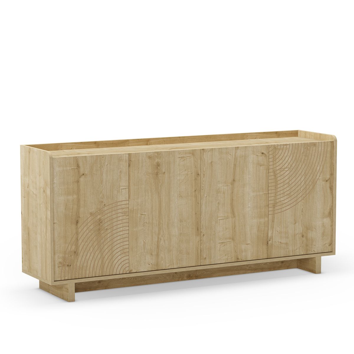 Aparador de madera en color roble, 180 x 40 x 80 cm | Daira