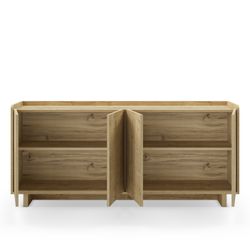 Drewniana komoda w kolorze dębu, 180 x 40 x 80 cm | Daira