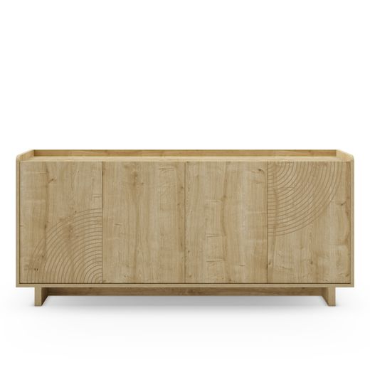 Drewniana komoda w kolorze dębu, 180 x 40 x 80 cm | Daira