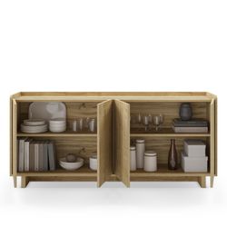 Drewniana komoda w kolorze dębu, 180 x 40 x 80 cm | Daira