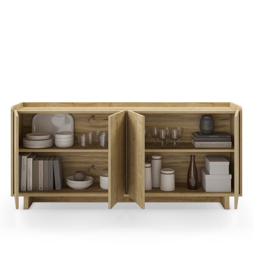 Drewniana komoda w kolorze dębu, 180 x 40 x 80 cm | Daira