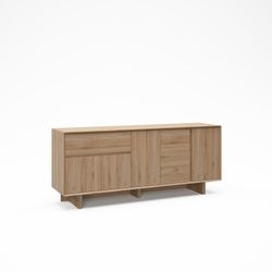 Drewniana komoda w kolorze dębowym, 180 x 45 x 76,5 cm | Carpi