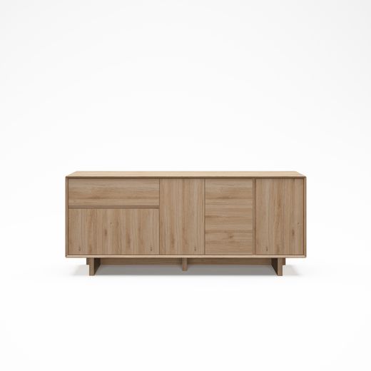 Drewniana komoda w kolorze dębowym, 180 x 45 x 76,5 cm | Carpi