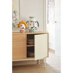 Oak and cream wooden sideboard, 128 x 45 x 80 cm | Yoko
