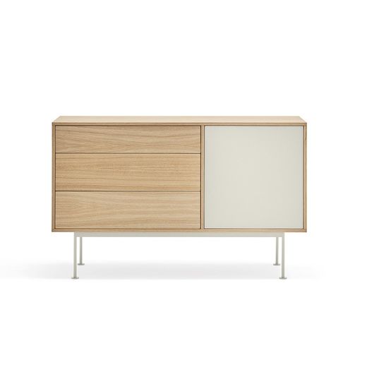 Oak and cream wooden sideboard, 128 x 45 x 80 cm | Yoko