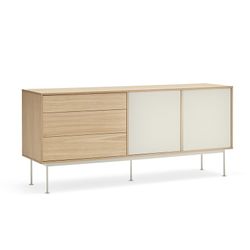 Oak and cream wooden sideboard, 145 x 45 x 80 cm | Yoko