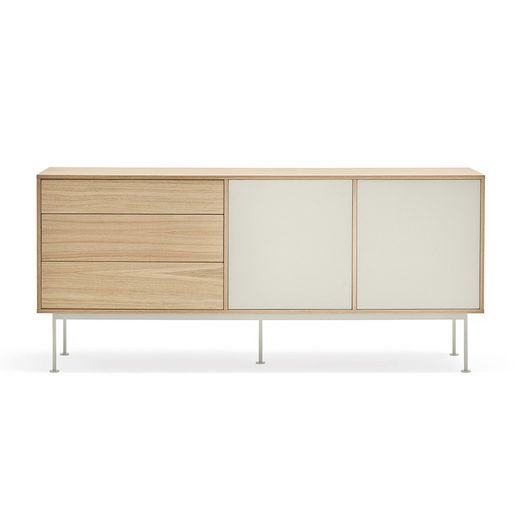 Oak and cream wooden sideboard, 145 x 45 x 80 cm | Yoko
