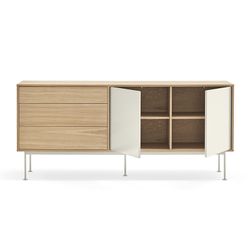 Oak and cream wooden sideboard, 145 x 45 x 80 cm | Yoko
