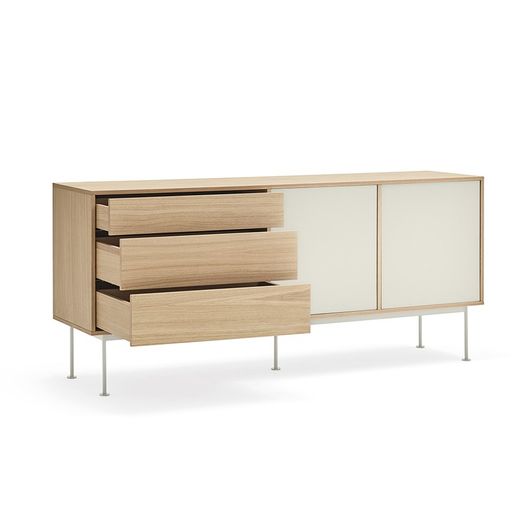 Oak and cream wooden sideboard, 145 x 45 x 80 cm | Yoko
