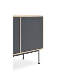 Aparador de madera en color roble y gris antracita, 180 x 45 x 80 cm | Yoko