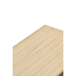 Aparador de madera en color roble y gris antracita, 180 x 45 x 80 cm | Yoko