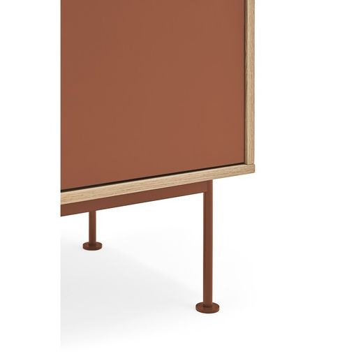 Wooden sideboard in oak and tile, 180 x 45 x 80 cm | Yoko