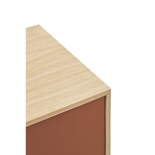 Wooden sideboard in oak and tile, 180 x 45 x 80 cm | Yoko