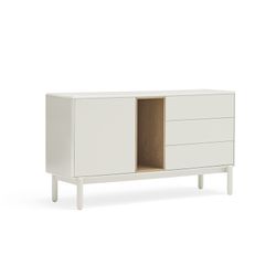 Cream wood sideboard, 136.8 x 40 x 76 cm | Corvo