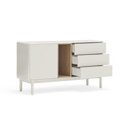 Cream wood sideboard, 136.8 x 40 x 76 cm | Corvo