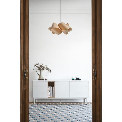 Cremefarbenes Sideboard aus Holz, 180 x 40 x 76 cm | Corvo