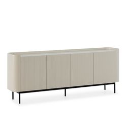 Cream-colored wooden sideboard, 200 x 40 x 80 cm | Willa