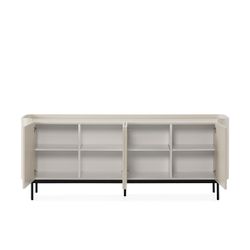 Cream-colored wooden sideboard, 200 x 40 x 80 cm | Willa