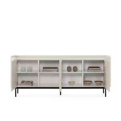 Cream-colored wooden sideboard, 200 x 40 x 80 cm | Willa