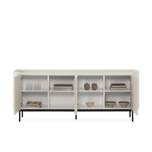 Cream-colored wooden sideboard, 200 x 40 x 80 cm | Willa