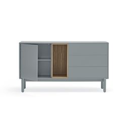 Pearl Grey Wooden Sideboard, 136.8 x 40 x 76 cm | Corvo