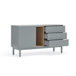 Pearl Grey Wooden Sideboard, 136.8 x 40 x 76 cm | Corvo