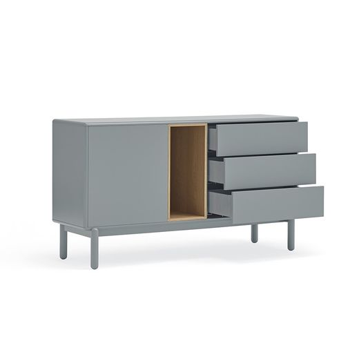 Pearl Grey Wooden Sideboard, 136.8 x 40 x 76 cm | Corvo