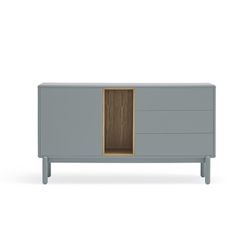 Pearl Grey Wooden Sideboard, 136.8 x 40 x 76 cm | Corvo